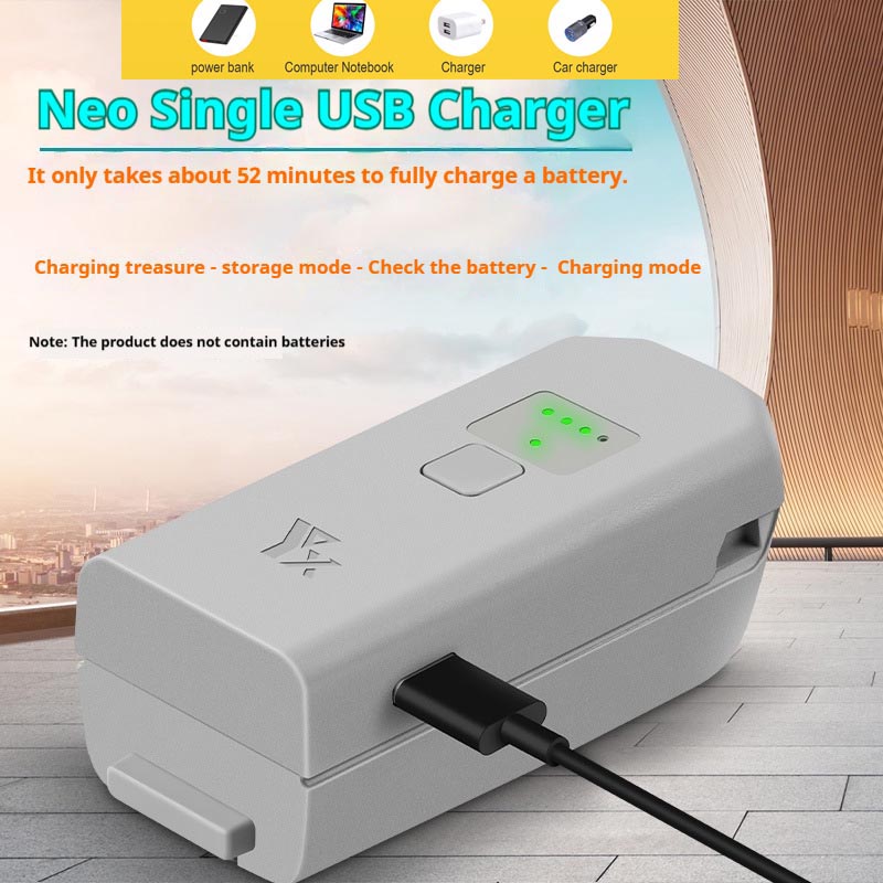 Drone Battery Bag - Bidirektionales USB-Akkuladegerät für DJI NEO Drone,