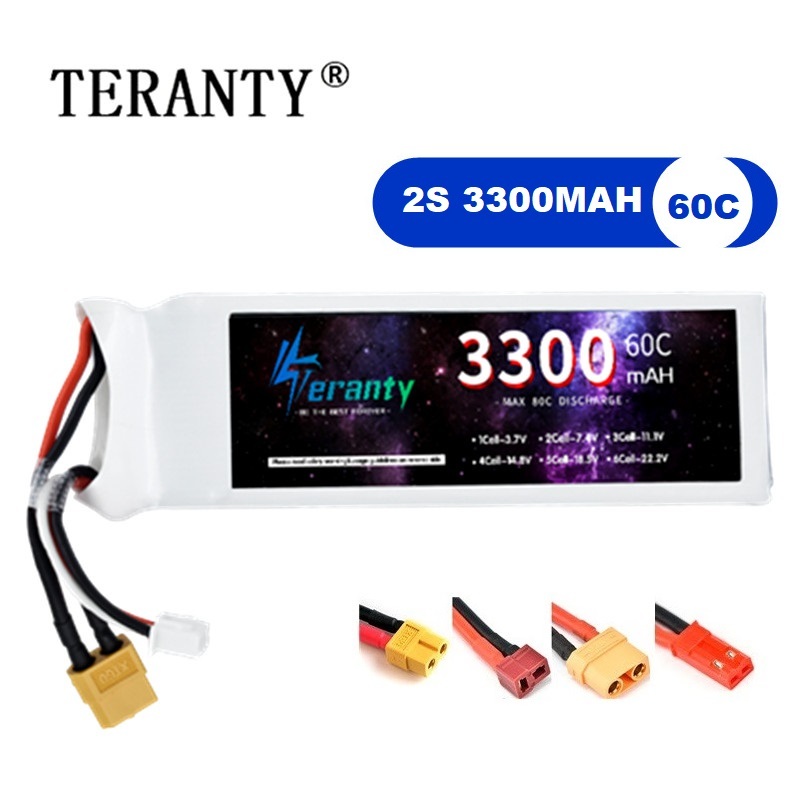 Drone Battery Connector - 2S 7,4 V LiPo Batterie 3300mAh