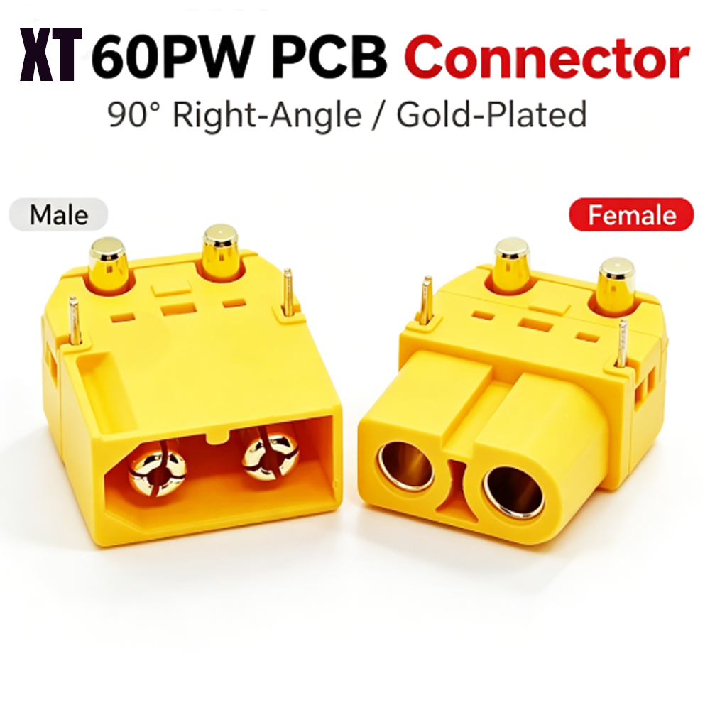Drone Battery Connector - Amass XT60PW Leiterplattenmontage-Stecker 90 ° Vergoldeter