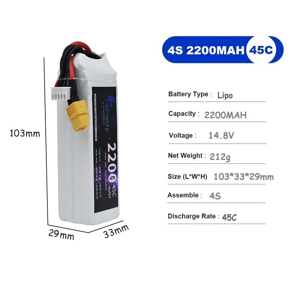 4S LiPo Batterie 14,8 V 1500 m – Drone Battery 4S Bewertung und Preis