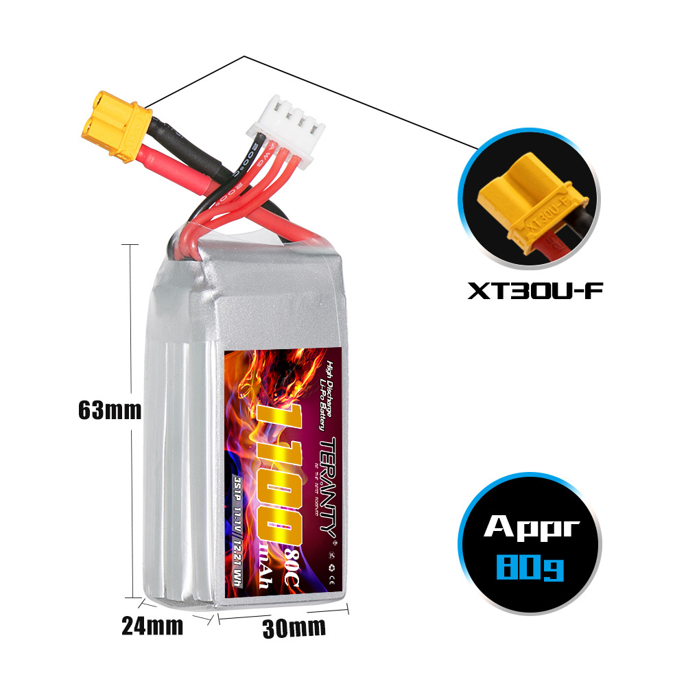 TERANTY 3S 11,1 V 1100 mAh 80C – Drone Battery 3S Bewertung und Preis