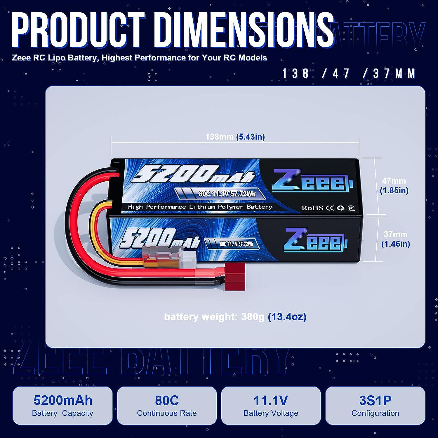 1/2 stücke Zeee 3S 5200 mAh Li – Drone Battery 4S Bewertung und Preis