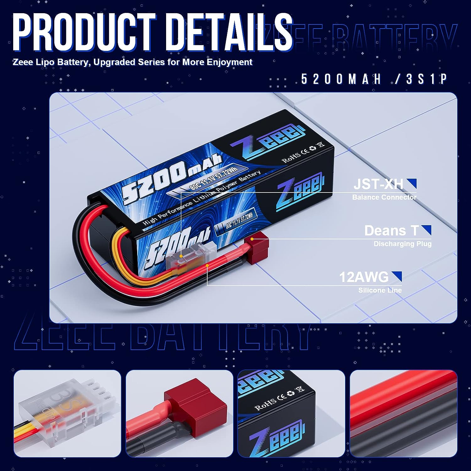 1/2 stücke Zeee 3S 5200 mAh Li – Drone Battery 4S Bewertung und Preis