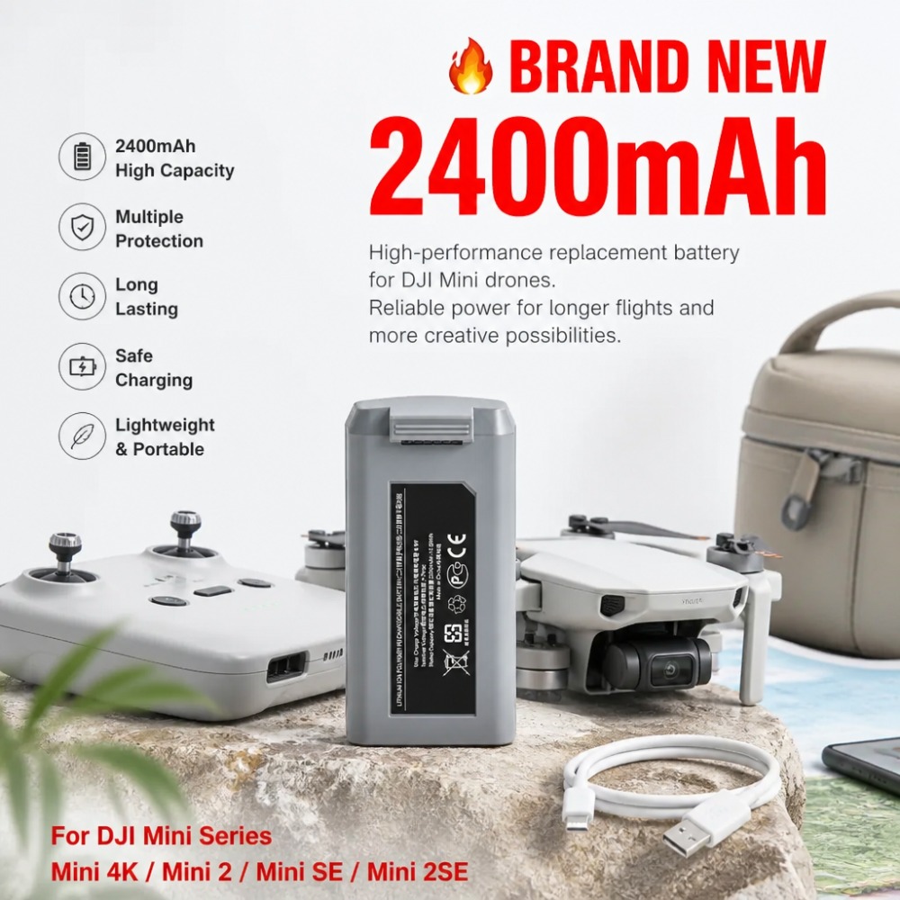 2400mAh Akku für DJI Mini 4K/M – Drone Battery Smart Bewertung und Preis
